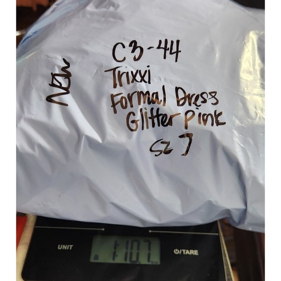 Trixxi Womens Formal Glitter Dress Size 7 Pink Prom Sparkle‎ Barbie Long - Picture 13 of 13